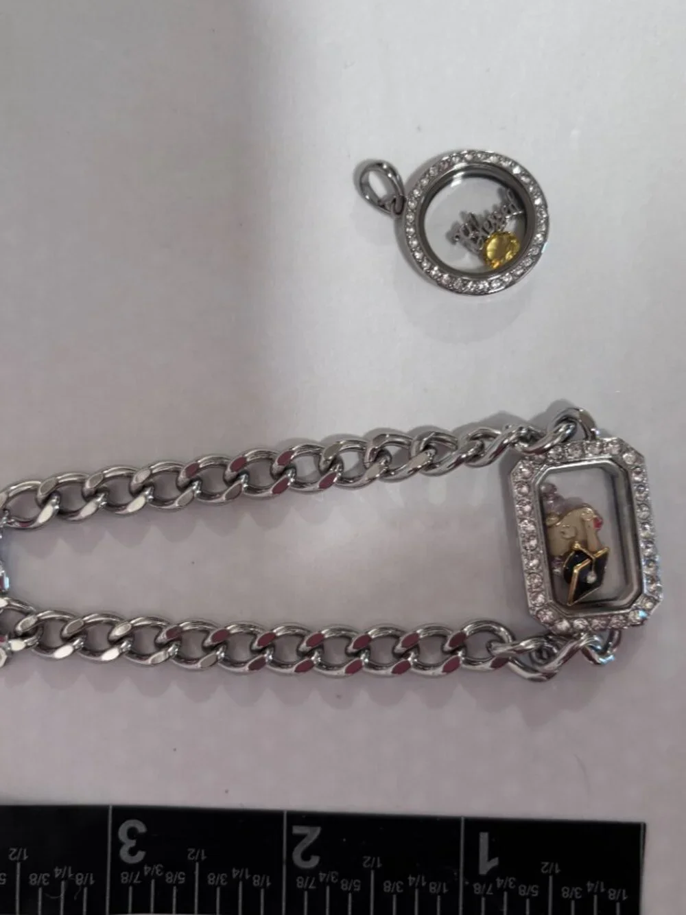 Origami Owl Bracelet Locket, Living Locket Base + charms